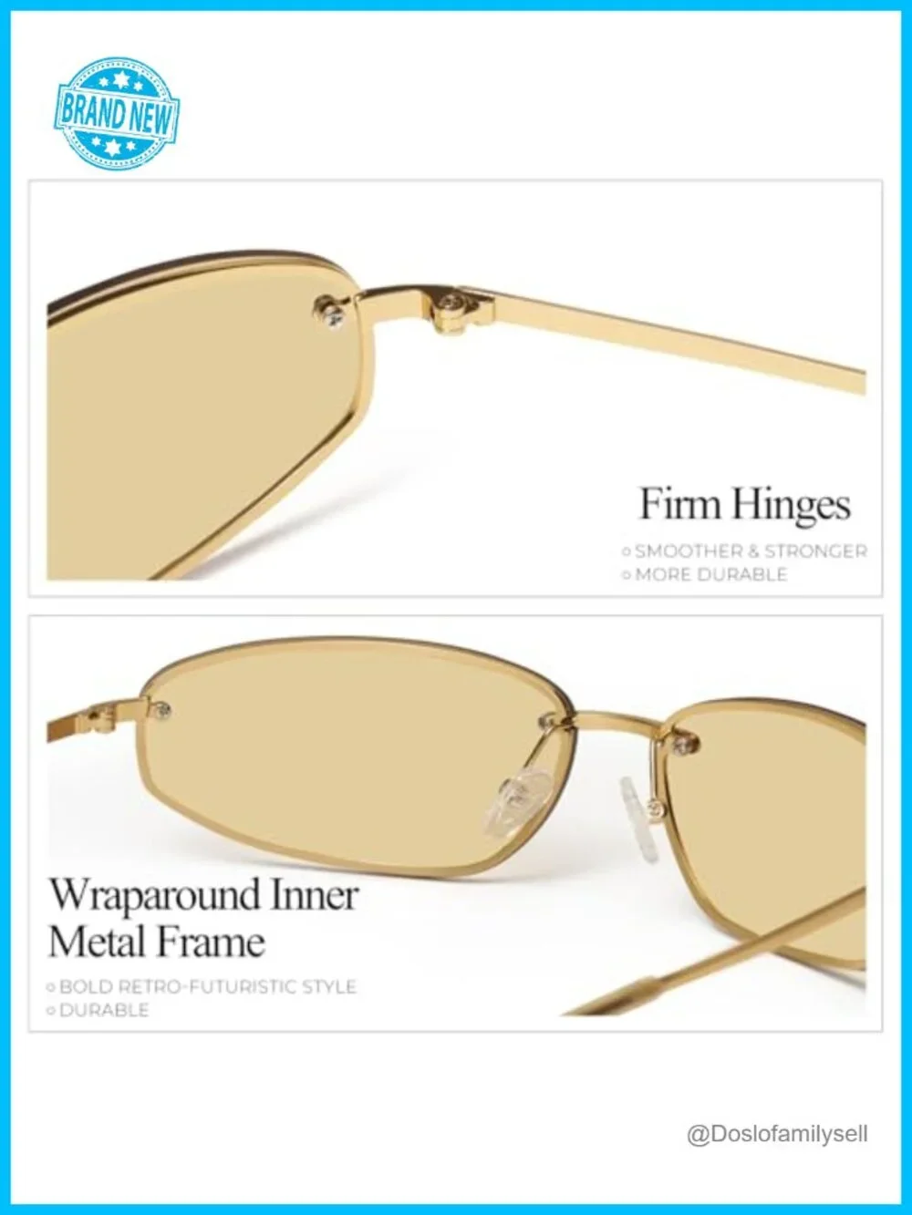 Retro Metal Sunglasses UV400 Protection Y2K Vector